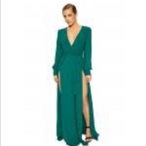 Green maxi dress